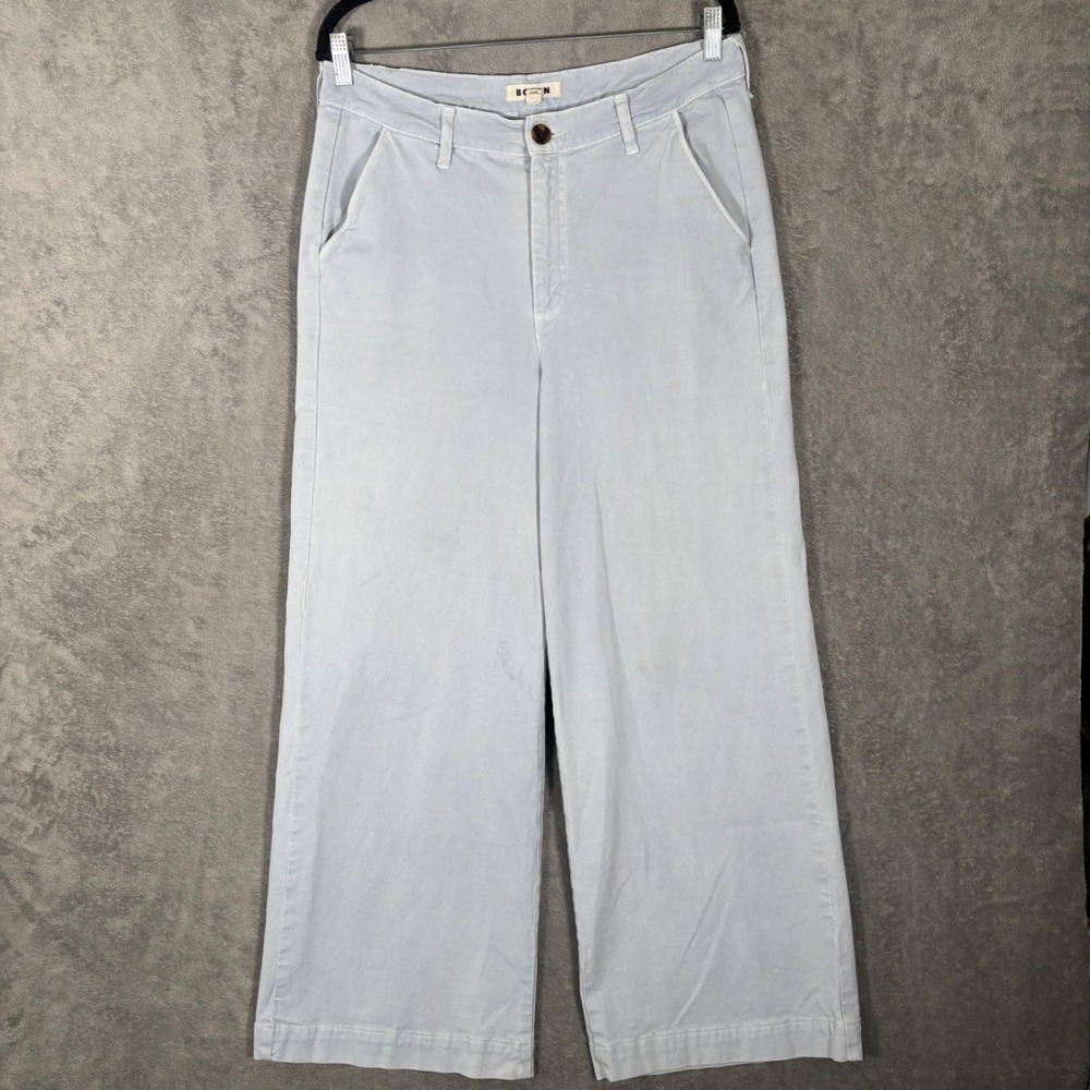 Boden Womens Wide Leg Chino Pants Light Blue High Rise Size US 12R UK 16R